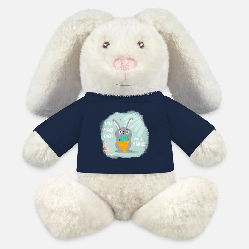 Whole carrot - MiniFeet® RecycelHase® Bunny Cream - french navy