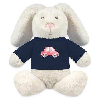 rotes Auto - MiniFeet® RecycelHase® Creme - French Navy - Vorne