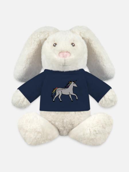 Niedliches Einhorn - MiniFeet® RecycelHase® Creme - French Navy