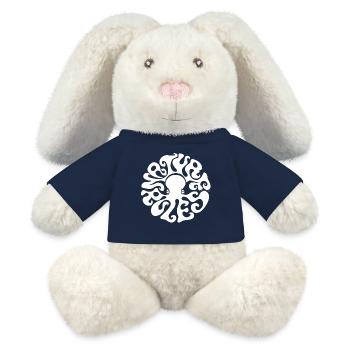 NATURE RULES! Psychedelic Octopus Sixties White - MiniFeet® RecycelHase® Bunny Cream - french navy - Front