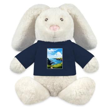 Mullion Cornwall Vintage Reiseposter Souvenir - MiniFeet® RecycelHase® Creme - French Navy - Vorne