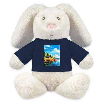 Ålandinseln Finnland Vintage Reiseplakat WPA - MiniFeet® RecycelHase® Creme - French Navy - Vorne