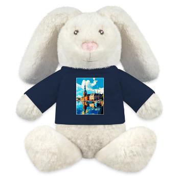 Helsingborg Schweden Vintage Reiseplakat Souvenir - MiniFeet® RecycelHase® Creme - French Navy - Vorne