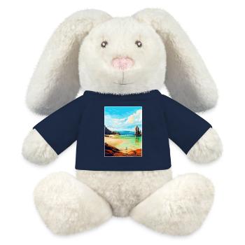 Isle Of Lewis Schottland Vereinigtes Königreich Vintage Reiseposter - MiniFeet® RecycelHase® Creme - French Navy - Vorne
