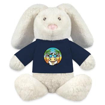 Kuh Lustige Cartoon Sommer Strand Sonnenbrille Aufkleber - MiniFeet® RecycelHase® Creme - French Navy - Vorne