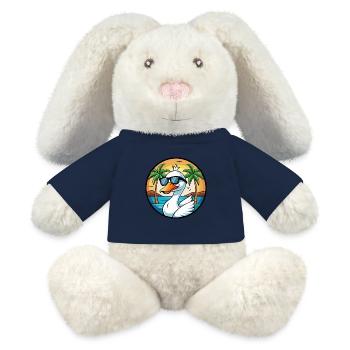Schwan Lustige Cartoon Sommer Strand Sonnenbrille Aufkleber - MiniFeet® RecycelHase® Creme - French Navy - Vorne