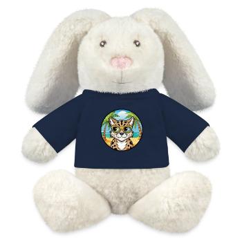 Australische gefleckte Nebelkatzenrasse Cartoon Beach - MiniFeet® RecycelHase® Creme - French Navy - Vorne