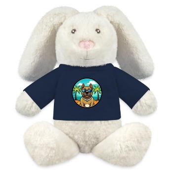 Perro De Presa Canario Hunderasse Cartoon Strand - MiniFeet® RecycelHase® Creme - French Navy - Vorne