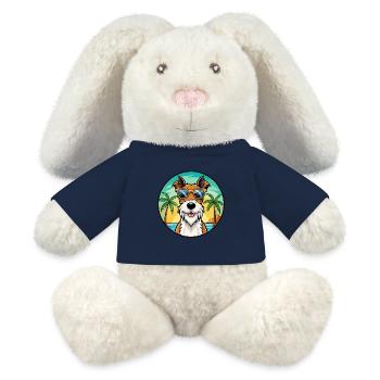 Draht Foxterrier Hunderasse Cartoon Sonnenbrille Strand - MiniFeet® RecycelHase® Creme - French Navy - Vorne