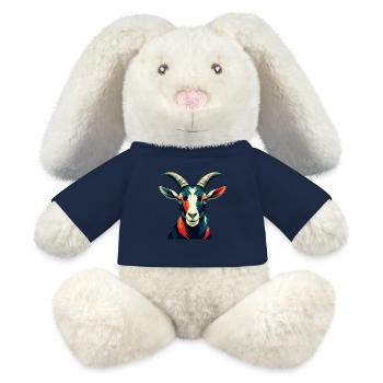 Goat Cartoon Character Colorful Pet Animal - MiniFeet® RecycelHase® Bunny Cream - french navy - Front