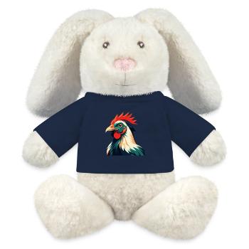Chicken Cartoon Character Colorful Pet Animal - MiniFeet® RecycelHase® Bunny Cream - french navy - Front