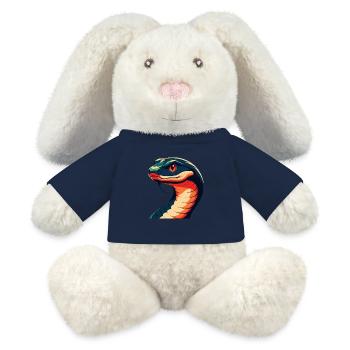 Snake Cartoon Character Colorful Pet Animal - MiniFeet® RecycelHase® Bunny Cream - french navy - Front