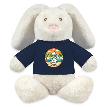 Lunettes de soleil de plage d’été de dessin animé drôle d’oie - Lapin en peluche recyclé MiniFeet® Crème - bleu marine - Devant