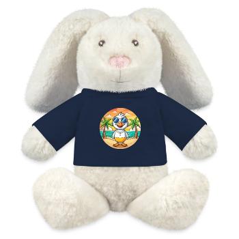 Lunettes de soleil de plage d’été de dessin animé drôle d’oie - Lapin en peluche recyclé MiniFeet® Crème - bleu marine - Devant
