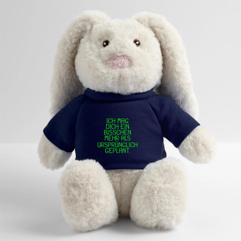 Spruch Ich mag dich ein bisschen mehr Geschenk MiniFeet® RecycelHase® Creme