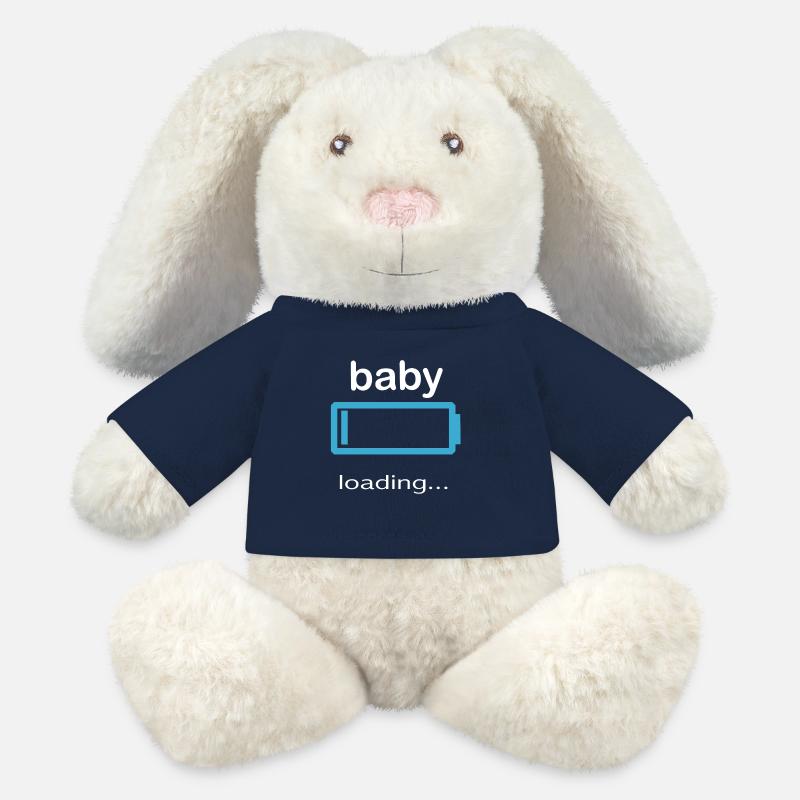 baby loading... - MiniFeet® RecycelHase® Bunny Cream - french navy