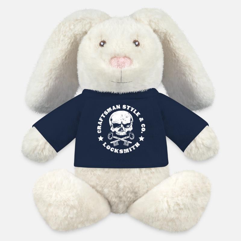 Locksmith Badge - MiniFeet® RecycelHase® Bunny Cream - french navy