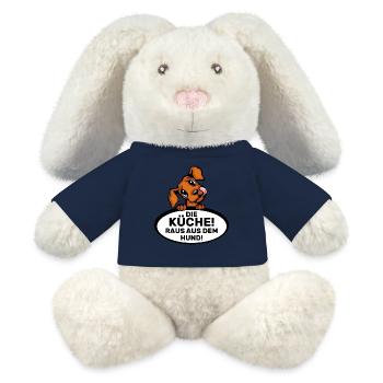 lustiger Küchenhund Spruch Küche süßer Hund comic - MiniFeet® RecycelHase® Creme - French Navy - Vorne