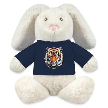 Tiger Head - MiniFeet® RecycelHase® Bunny Cream - french navy - Front