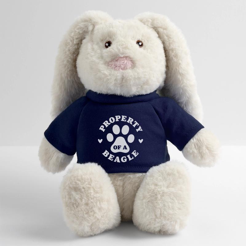 Eigentum eines Beagle MiniFeet® RecycelHase® Creme
