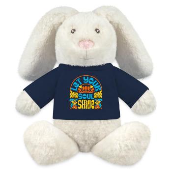 Summer retro art - MiniFeet® RecycelHase® Bunny Cream - french navy - Front
