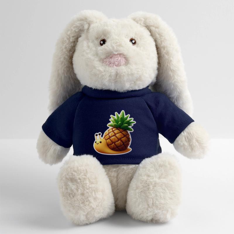 Escargot mignon avec maison d’ananas Lapin en peluche recyclé MiniFeet® Crème