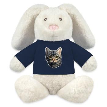 British Shorthair Katzenkopf - MiniFeet® RecycelHase® Creme - French Navy - Vorne