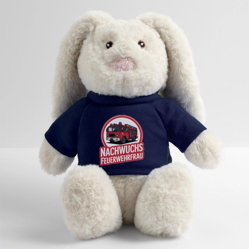 Nachwuchs Feuerwehrfrau – Geschenkidee MiniFeet® RecycelHase® Creme