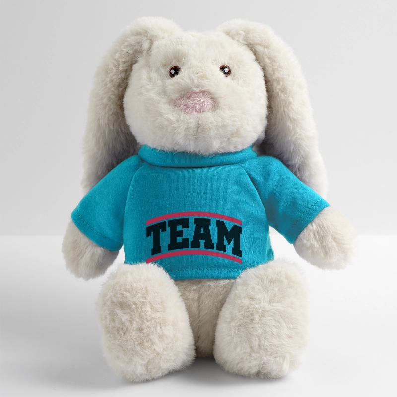 Équipe Lapin en peluche recyclé MiniFeet® Crème