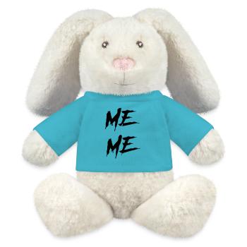 ich mich - MiniFeet® RecycelHase® Creme - Atollblau - Vorne