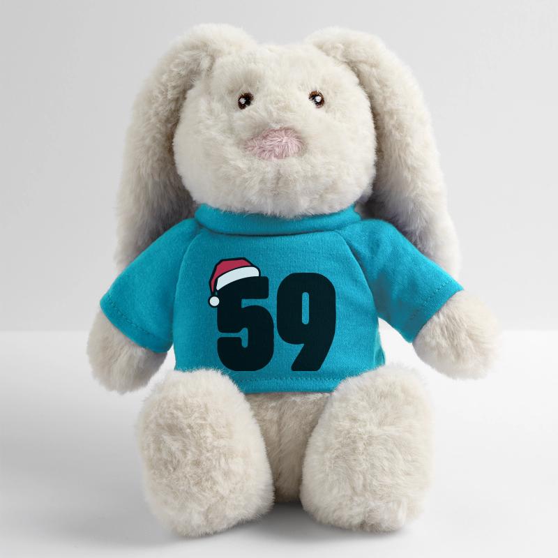 59 Numéro Noël Lapin en peluche recyclé MiniFeet® Crème
