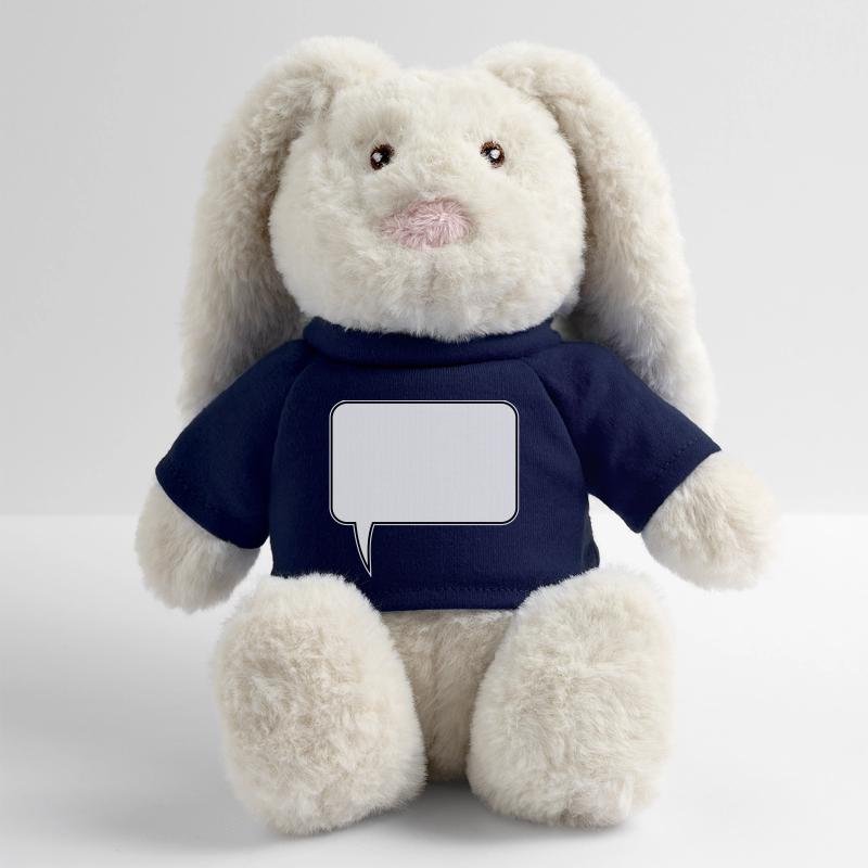 Sprechblase Rechteck Design MiniFeet® RecycelHase® Creme