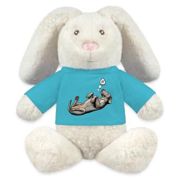 Propriétaire de Weimaraner Passionné de Weimaraner - Lapin en peluche recyclé MiniFeet® Crème - bleu outremer - Devant