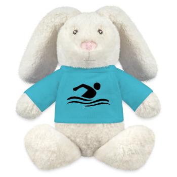 Schwimmen Schwimmer - MiniFeet® RecycelHase® Creme - Atollblau - Vorne