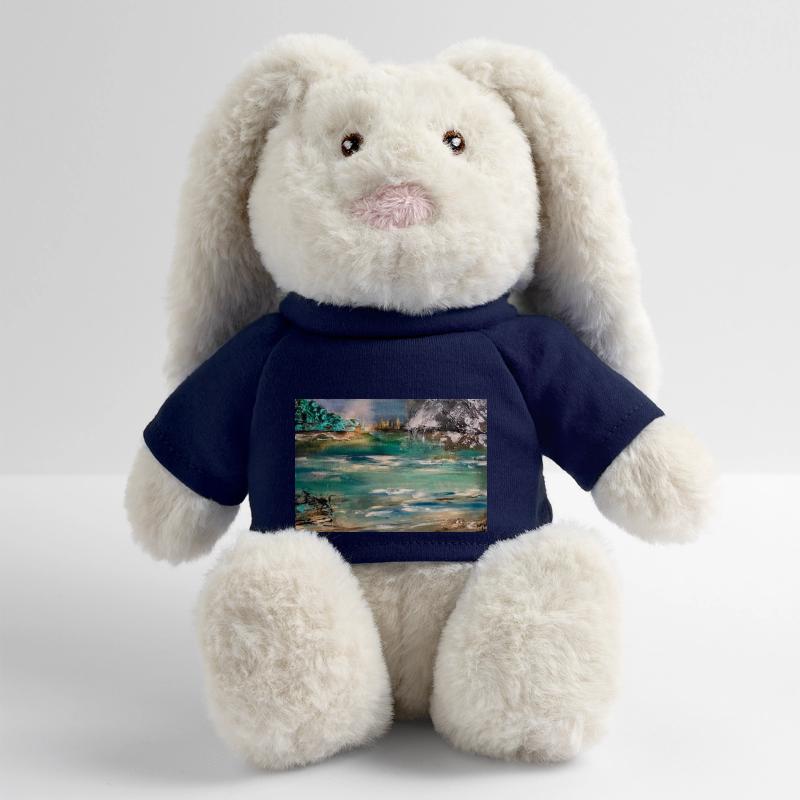 La Cascade Lapin en peluche recyclé MiniFeet® Crème