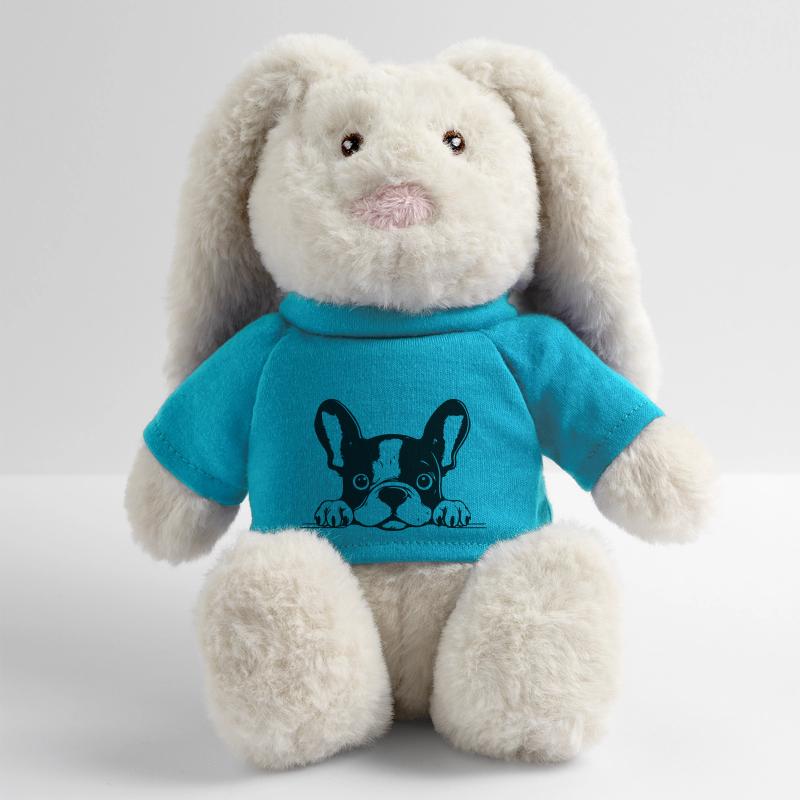Bouledogue français Lapin en peluche recyclé MiniFeet® Crème