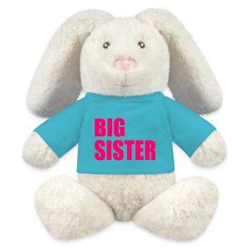 Big sister - MiniFeet® RecycelHase® Creme - Atollblau - Vorne