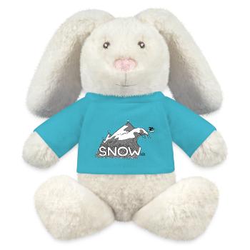 Schnee Berg - MiniFeet® RecycelHase® Creme - Atollblau - Vorne