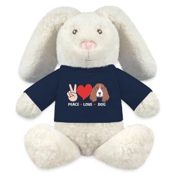 Springer Spaniel Hund - MiniFeet® RecycelHase® Creme - French Navy - Vorne