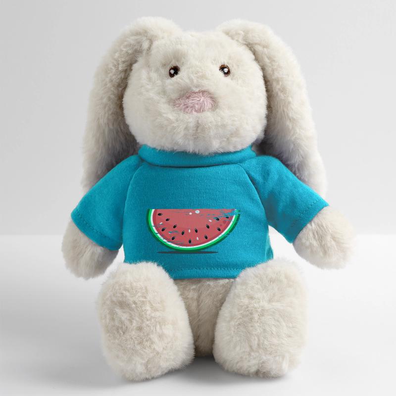 Tranche de conception de pastèque utilisée Lapin en peluche recyclé MiniFeet® Crème