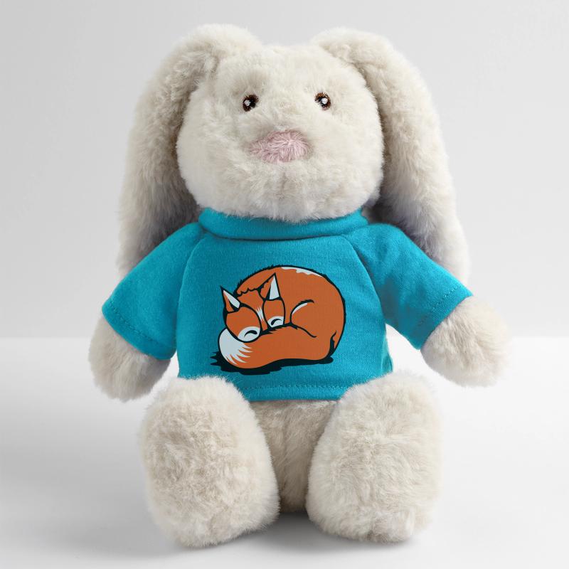 Ein schlafender Fuchs MiniFeet® RecycelHase® Creme