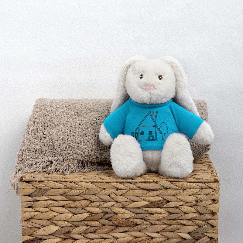 maison Lapin en peluche recyclé MiniFeet® Crème