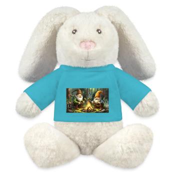 mignons petits gnomes vie quotidienne – avoir des - Lapin en peluche recyclé MiniFeet® Crème - bleu outremer - Devant