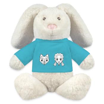Pet Dog - MiniFeet® RecycelHase® Bunny Cream - atoll blue - Front