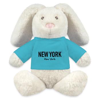 New York - USA - United States of America Amerika - MiniFeet® RecycelHase® Bunny Cream - atoll blue - Front