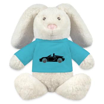 Car Sports Car Convertible - MiniFeet® RecycelHase® Bunny Cream - atoll blue - Front