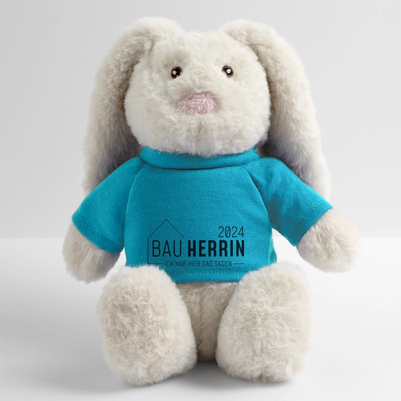 Constructeur - C’est moi qui m’occupe ici Lapin en peluche recyclé MiniFeet® Crème