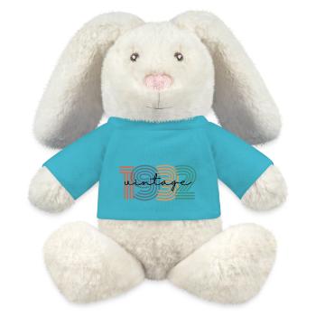 1932 Vintage Retro - MiniFeet® RecycelHase® Bunny Cream - atoll blue - Front