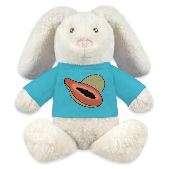Delicious Fruit Papaya - MiniFeet® RecycelHase® Bunny Cream - atoll blue - Front