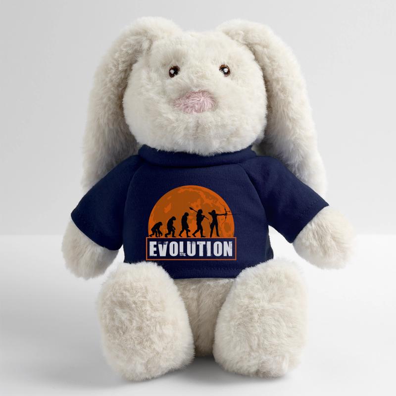 Archery Evolution Hunter Silhouette Retro Vintage MiniFeet® RecycelHase® Creme